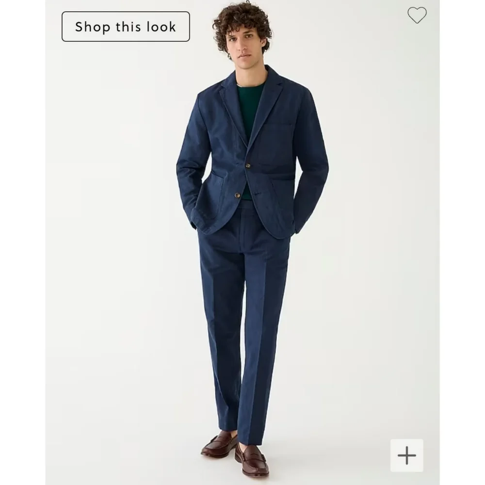 NWT J. Crew Garment-Dyed Cotton-Linen Blend Chino Suit Jacket - Picture 3 of 14